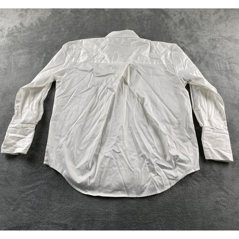 French Connection Mens White Long Sleeve Button Down Shirt Size S Regular Fit - Picture 8 of 10